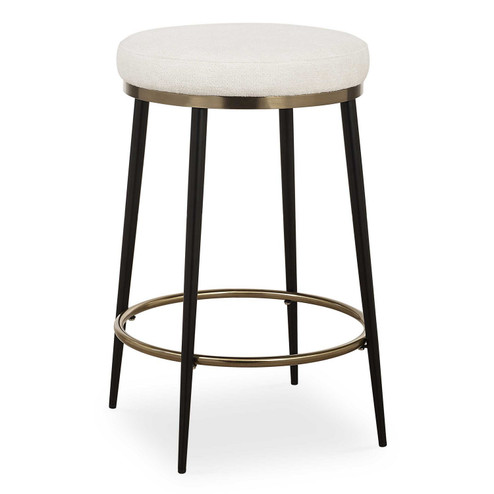 Ensemble Counter Stool in Matte Black And Brushed Brass (52|23897)