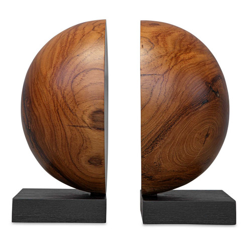 Teak And Noir Bookends Set/2 in Natural Teak (52|17128)