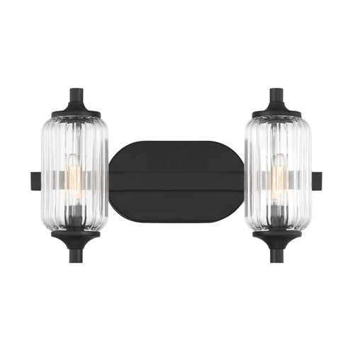 Holton Two Light Bathroom Vanity in Matte Black (51|830242BK)