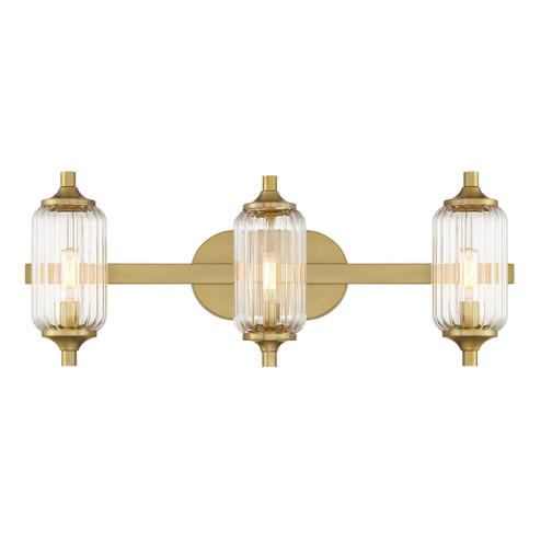 Holton Three Light Bathroom Vanity in Warm Brass (51|830243322)