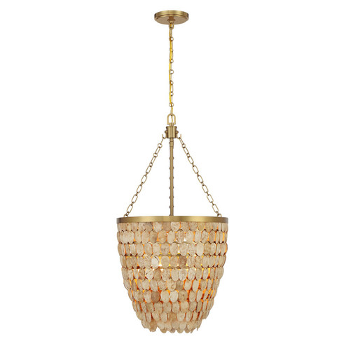 Catalan Four Light Pendant in Warm Brass (51|775604322)