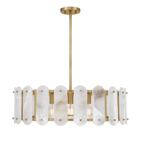 Antolini Five Light Pendant in Warm Brass (51|729115322)