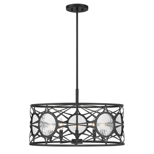 Balfour Five Light Convertible Semi-Flush /Pendant in Matte Black (51|65065589)