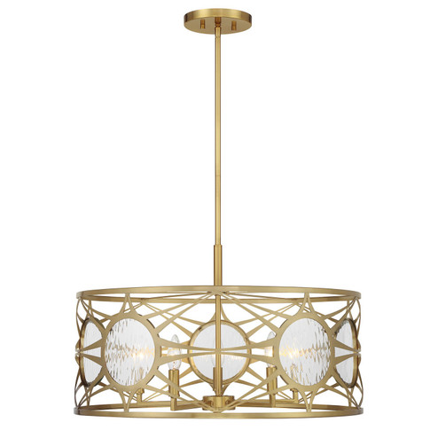 Balfour Five Light Convertible Semi-Flush /Pendant in Warm Brass (51|650655322)
