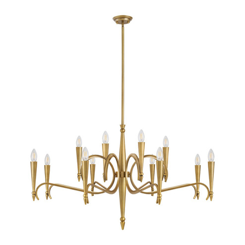 Tremont 12 Light Chandelier in Riviera Brass (51|1941812220)