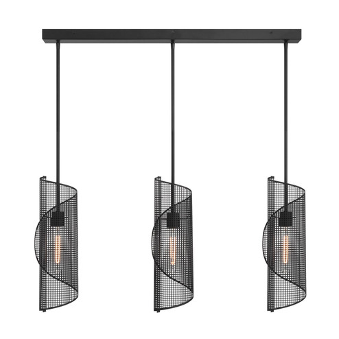 Hillbourne Three Light Linear Chandelier in Matte Black (51|18031389)