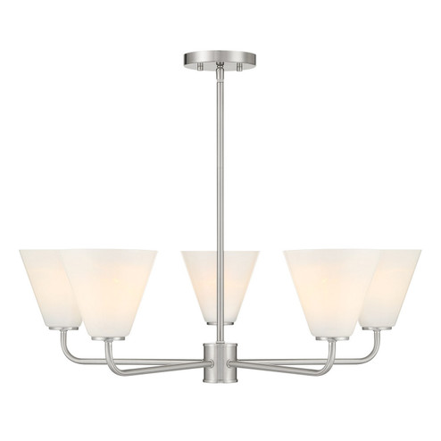 Blair Five Light Chandelier in Satin Nickel (51|140155SN)