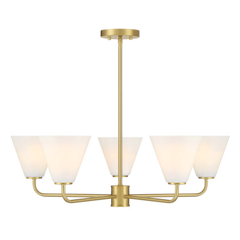 Blair Five Light Chandelier in Warm Brass (51|140155322)
