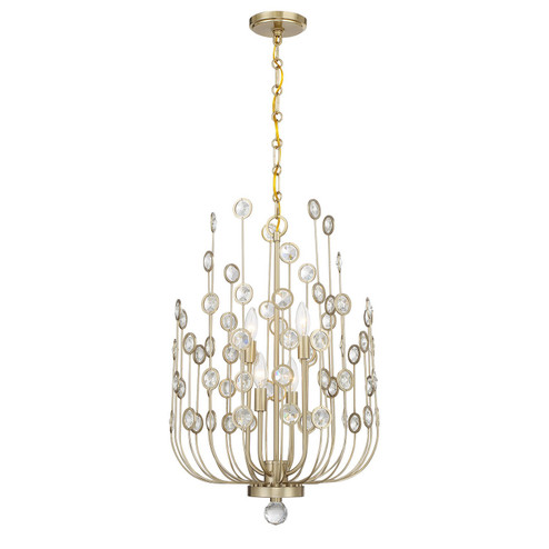 Irina Four Light Chandelier in Noble Brass (51|135974127)