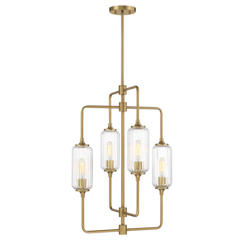 Holton Four Light Chandelier in Warm Brass (51|130234322) Holton Four Light Chandelier in Warm Brass (51|130234322)