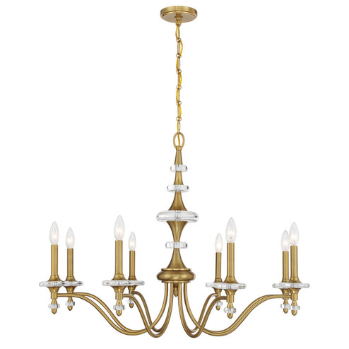 Champlain Eight Light Chandelier in Warm Brass (51|113628322)