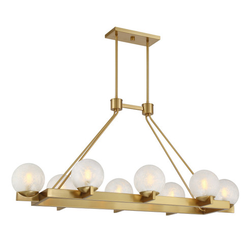 Darien Eight Light Linear Chandelier in Warm Brass (51|110168322)