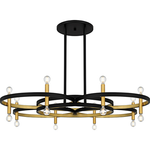 Winsland 16 Light Island Chandelier in Matte Black (10|WID5050MBK)