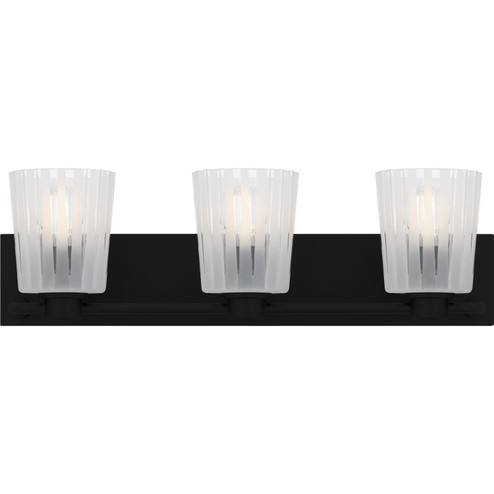 Gray Three Light Bath in Matte Black (10|RAY8624MBK)
