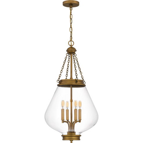 Quoizel Pendant Four Light Pendant in Weathered Brass (10|QP6803WS)