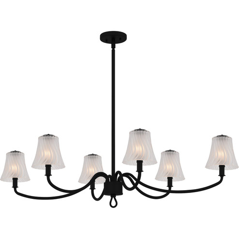 McKinney Six Light Linear Chandelier in Matte Black (10|MCK644MBK)