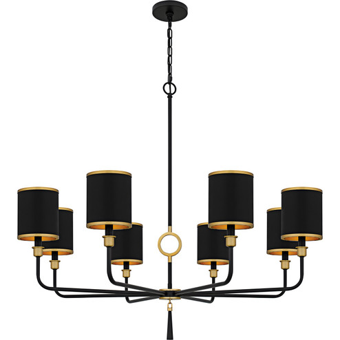 Lockery Eight Light Chandelier in Matte Black (10|LKY5040MBK)