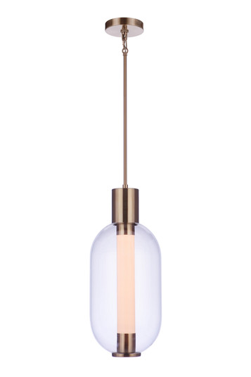Holmes LED Pendant in Satin Brass (46|P996SBLED)