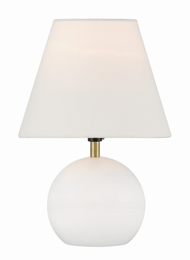Olive One Light Table Lamp in White/Satin Brass (46|87012WSBT)