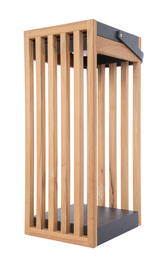 Teak LED Outdoor Rechargeable Table Lamp in Teak / Textured Grey (46|86298TKTGOTR)