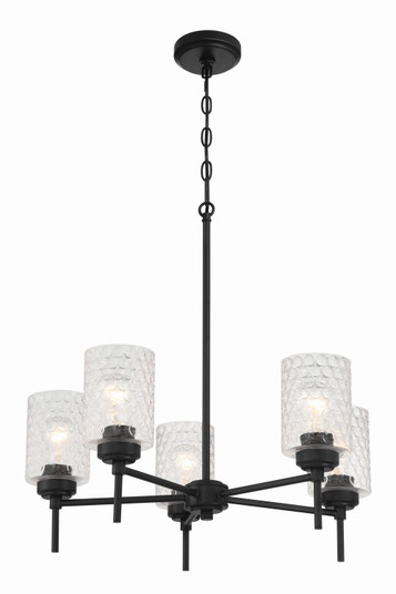Claire Five Light Chandelier in Flat Black (46|60525FB)