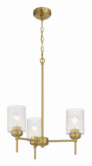 Claire Three Light Chandelier in Satin Brass (46|60523SB)