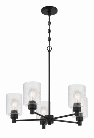 Lyndsey Five Light Chandelier in Flat Black (46|60225FB)
