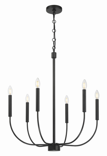 Traci Six Light Chandelier in Flat Black (46|59826FB)