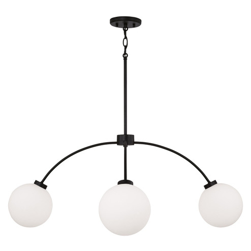 Amos Four Light Chandelier in Black Iron (65|457141BI557)