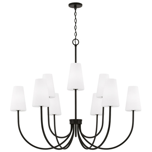Averitt Nine Light Chandelier in Matte Black (65|455291MB550)