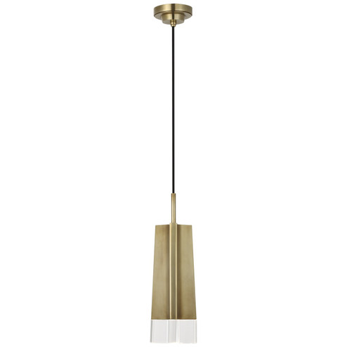 Matcha LED Pendant in Hand-Rubbed Antique Brass (268|TOB5660HABCG)