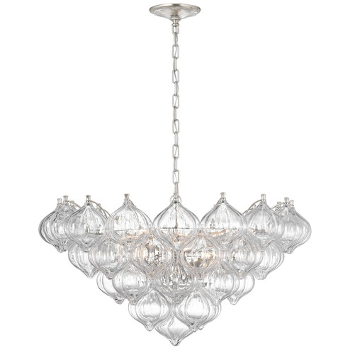 Caselli LED Chandelier in Burnished Silver Leaf (268|JN5145BSLCG)