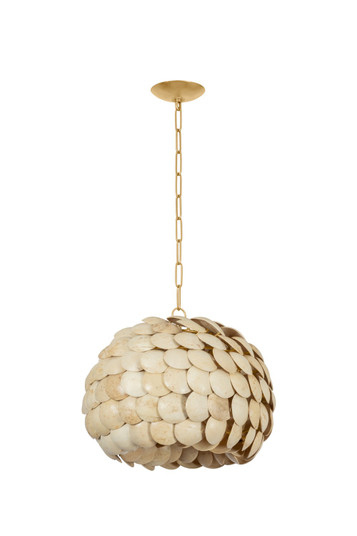 Edric One Light Pendant in Vintage Gold Leaf (67|F2221VGL)