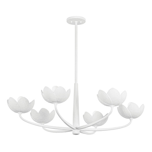 Arcata Six Light Chandelier in Gesso White (67|F2040GSW)