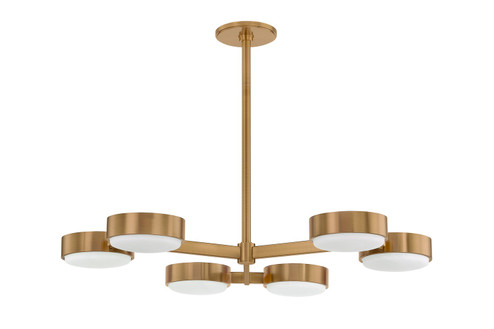 Rory Six Light Semi Flush Mount in Patina Brass (67|C1340PBR)