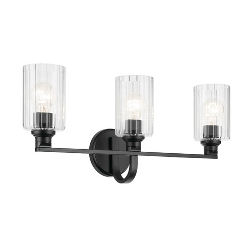 Gioe Three Light Bath in Black (12|55226BKFLU)
