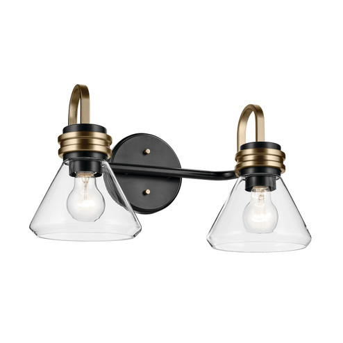 Farum Two Light Bath in Black (12|55154BKCLR)
