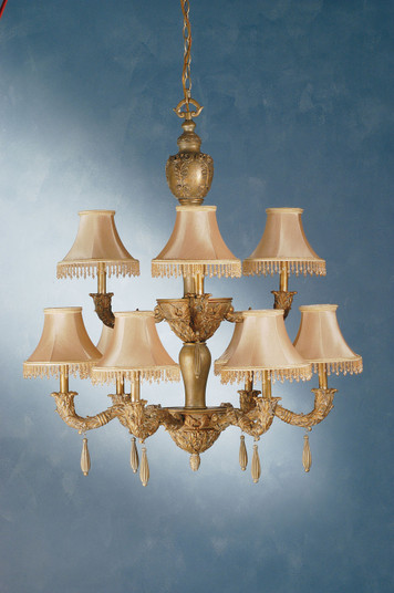 Monticello 35'' Chandelier in Satin Gold/Silver Wash (57|49380)