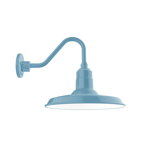 Warehouse One Light Gooseneck Wall Light in Light Blue (518|GNV18354)