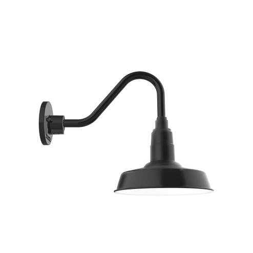 Warehouse One Light Gooseneck Wall Light in Black (518|GNV18141)