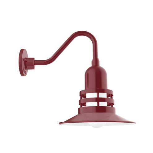 Atomic One Light Gooseneck Wall Light in Barn Red (518|GNV14855G07)