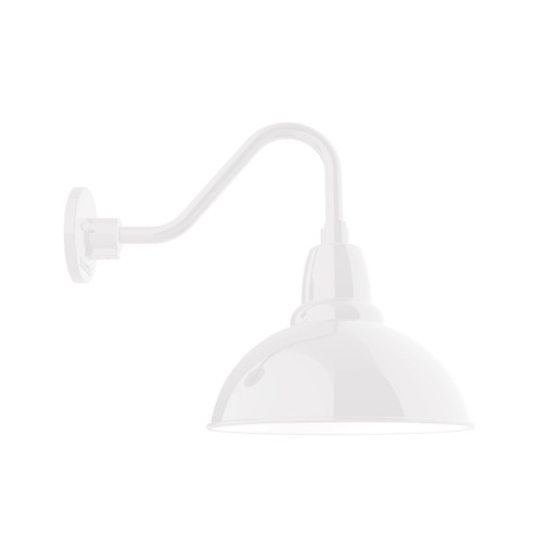 Cafe One Light Gooseneck Wall Light in White (518|GNV10644)
