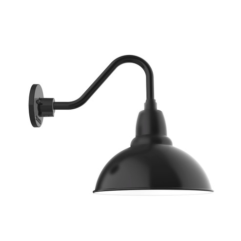 Cafe One Light Gooseneck Wall Light in Black (518|GNV10641)