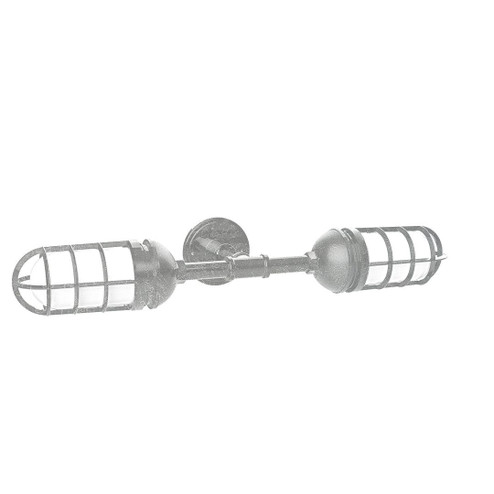 Vaportite Two Light Straight Arm Wall Light in Vermillion (518|GNQ05026G07)