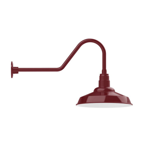 Warehouse One Light Gooseneck Wall Light in Vermillion (518|GNC18426G05)