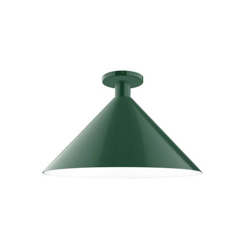 Chase One Light Flush Mount in Forest Green (518|FMDX46742)