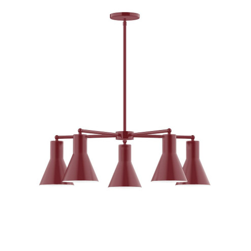 Flare Five Light Chandelier in Clay (518|CHC43618)