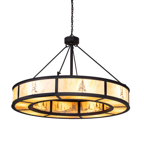 Tall Pines Eight Light Pendant in Copper Metallic/Black Cherry (57|282336)