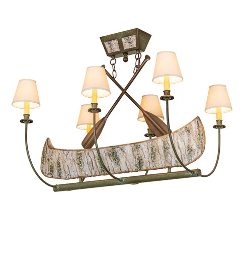 Canoe Six Light Chandelier in Tarnished Copper (57|278799)