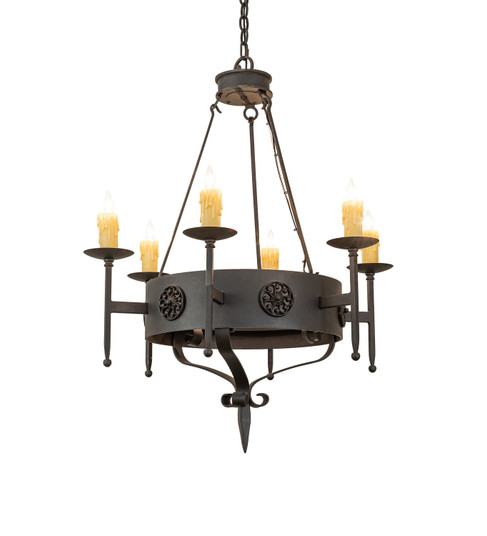 Lorenzo Six Light Chandelier in Chestnut (57|274947)